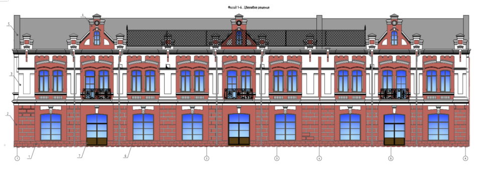 Фасад магазина Второва. Цветовые решения