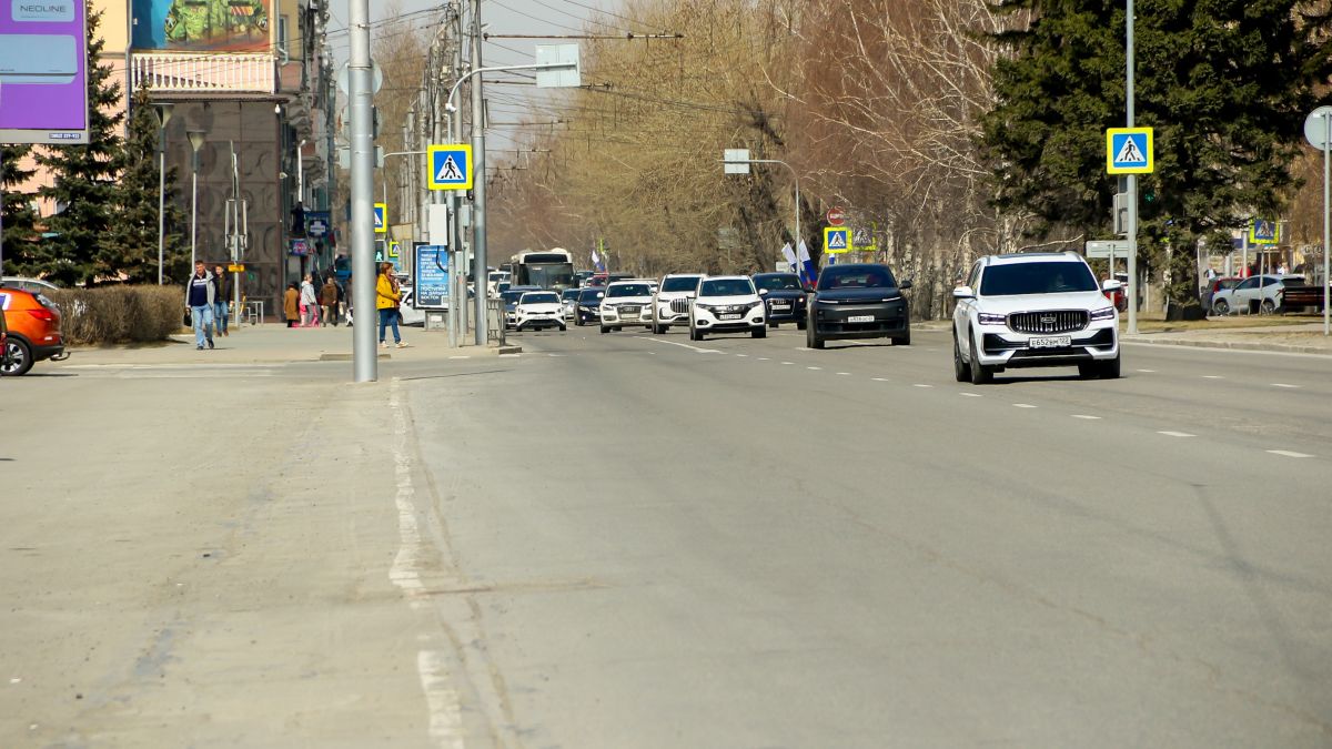 Проспект Ленина в Барнауле. Апрель 2026 года
