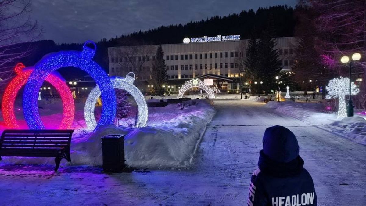 Новогодняя иллюминация Белокурихи в 2025 году