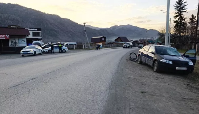В Республике Алтай двое велосипедистов выехали на дорогу и попали под машину