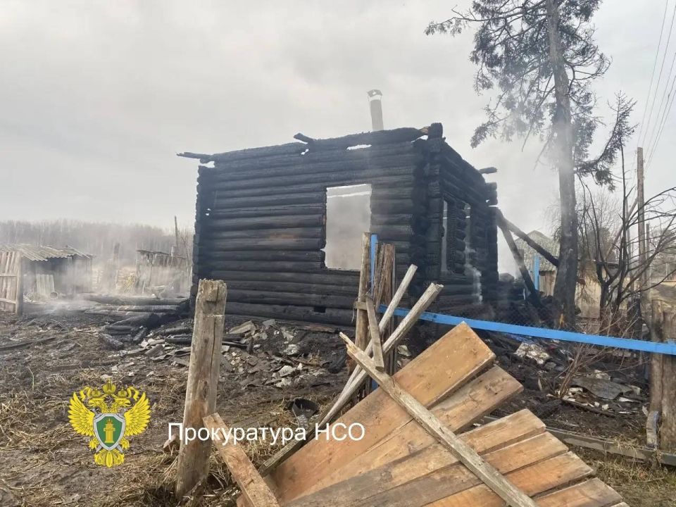 Пожар произошел в деревне Колбаса Кыштовского района