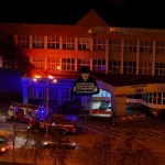 Фасад загорелся у делового центра Гео в Барнауле