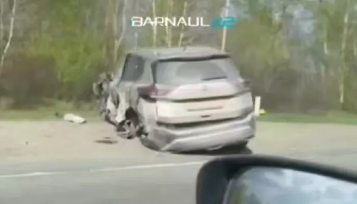 Еще одна массовая авария произошла в Алтайском крае 3 мая. Видео