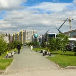 Четыре фонтана и променад: где в Барнауле создают деловой квартал с зонами отдыха. Фото