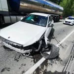 Авто второй день влетают в канатное ограждение на шоссе Ленточный бор в Барнауле