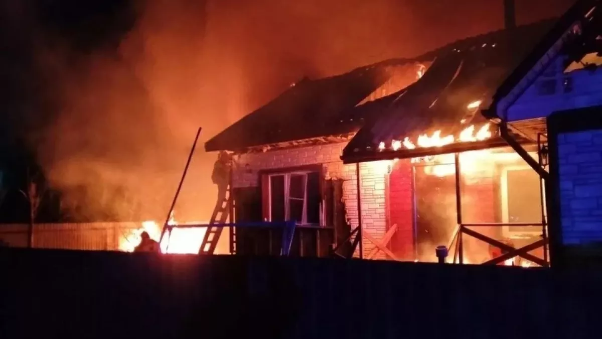 Пожар в Первомайском районе