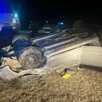 В Республике Алтай Toyota перевернулась на крышу: двое госпитализированы