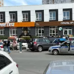 Семь в ряд: момент массового ДТП в Барнауле попал на видео