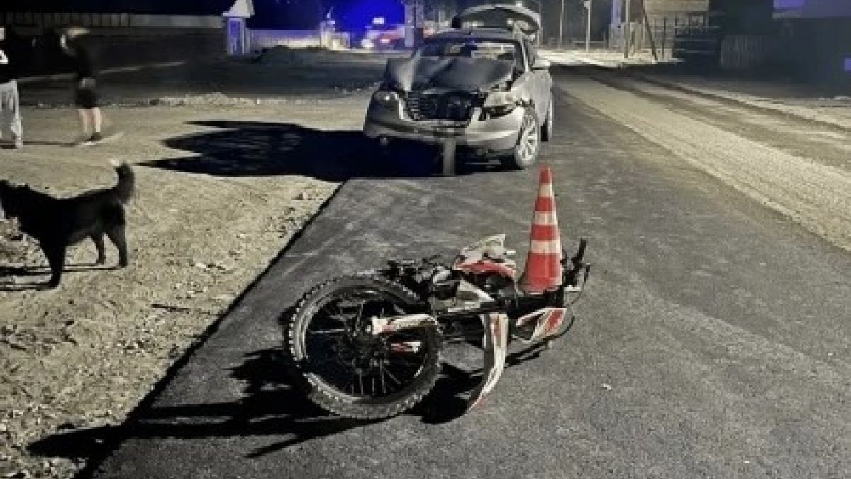 ДТП с Infiniti и мотоциклом в селе Турочак