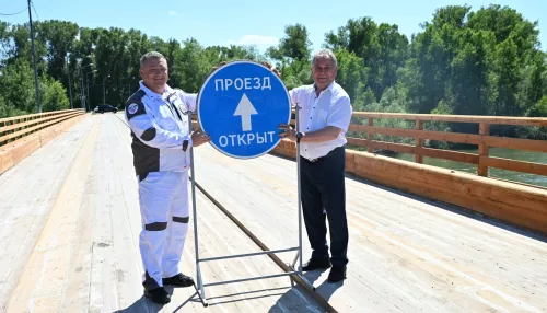 Досрочно отремонтированный мост через Алей торжественно открыли в Локтевском районе
