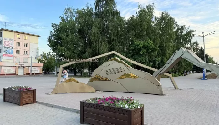 Петровский бульвар в Бийске украсили вазонами с цветами