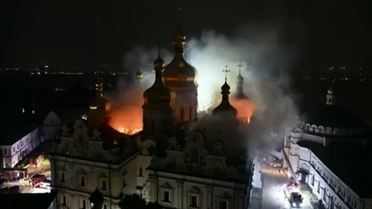 Пожар в Киево-Печерской лавре