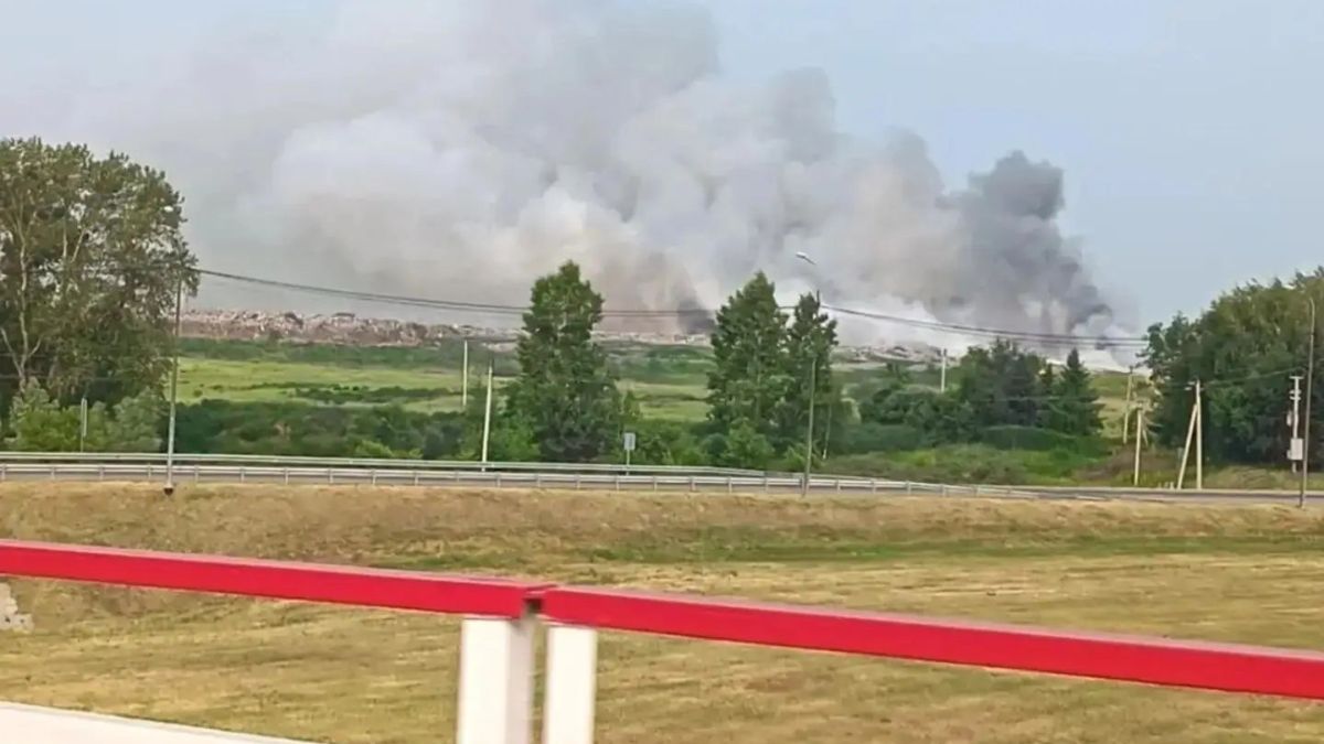 Пожар на бийском полигоне ТБО