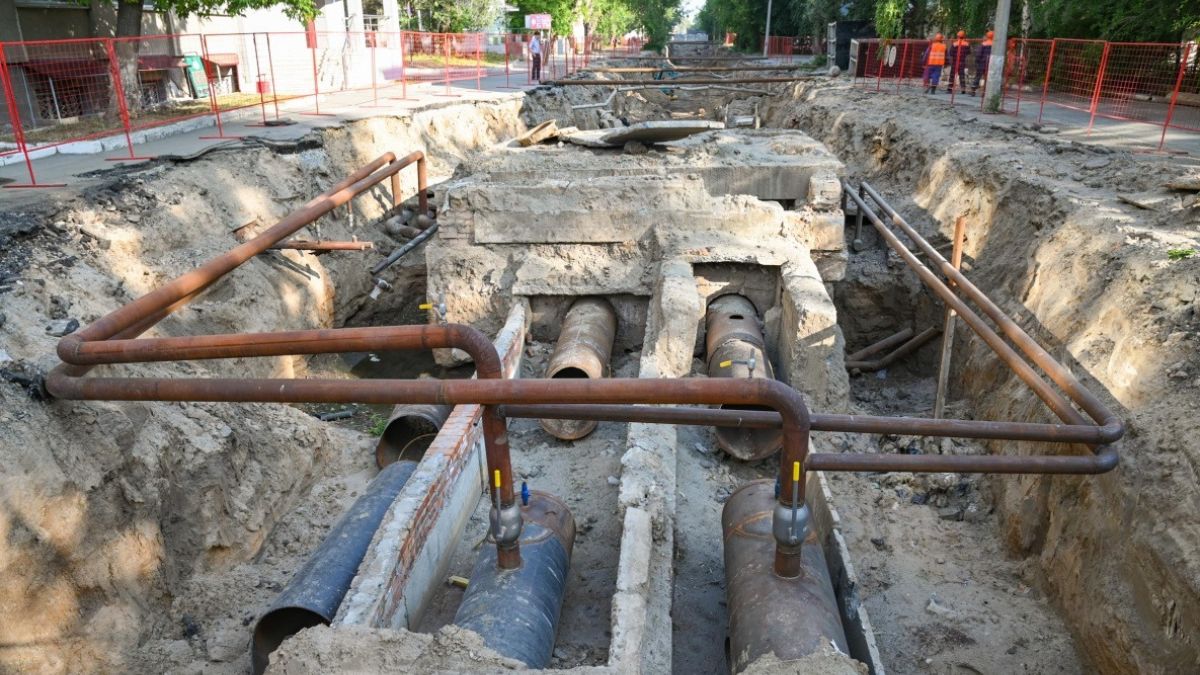 Реконструкция теплосети на улице Деповской