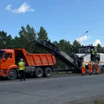 Начался ремонт Правобережного тракта на выезде из Барнаула