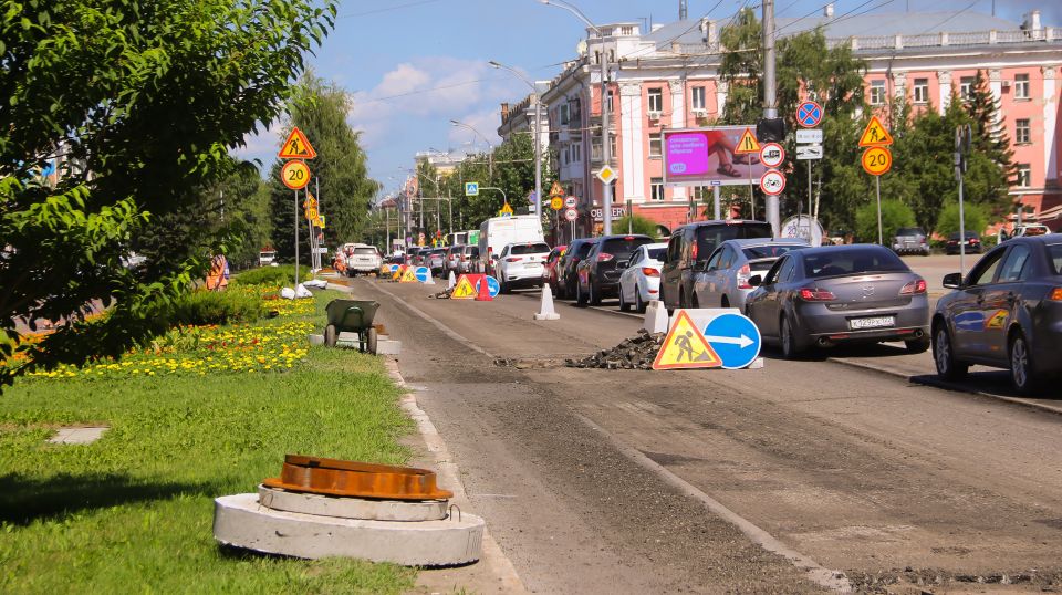 Ремонт проспекта Ленина в Барнауле. Июль 2026 года