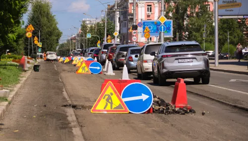 Ремонт проспекта Ленина: как в Барнауле скребут и режут главную улицу города. Фото