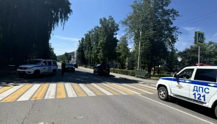 В Горно-Алтайске водитель Nissan Elgrand сбил женщину на зебре