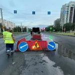 В Барнауле ремонтируют участки дорог на двух улицах после мощного ливня