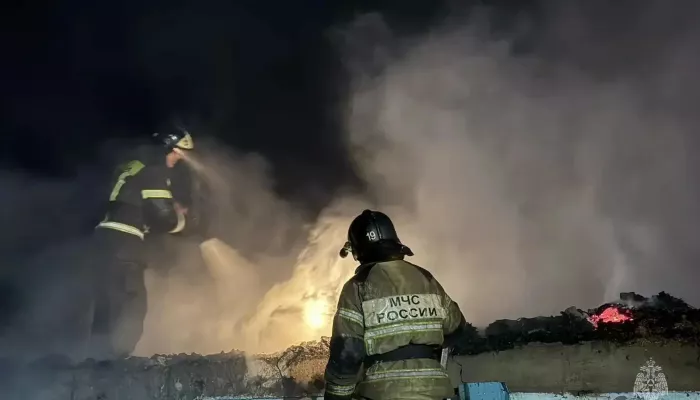 Пламя охватило 100 квадратов садового домика в алтайском СНТ посреди ночи