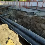 В старом центре Барнаула продолжается реконструкция участка тепловой сети