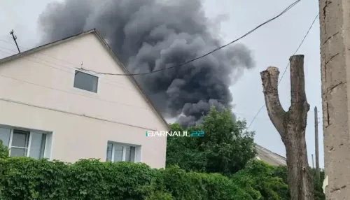 Крупный пожар произошел в барнаульском селе Власиха