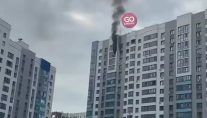 Серьезный пожар произошел в барнаульской 16-этажке