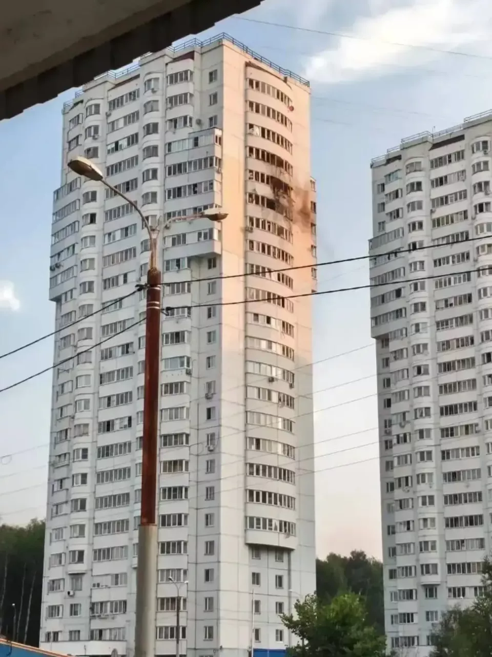 Последствия атаки ВСУ в Московской области