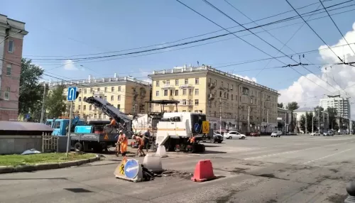 Ремонт дороги на площади Октября стартовал в Барнауле: где еще идут работы