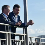 Мэр Барнаула показал главе Минпромторга РФ город с высоты Нагорного парка