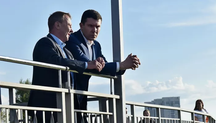 Мэр Барнаула показал главе Минпромторга РФ город с высоты Нагорного парка