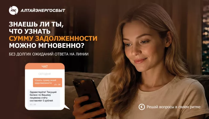 Алтайэнергосбыт: как мгновенно узнать баланс лицевого счета?