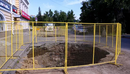 Как идет реконструкция водовода в центре Барнаула после подземной находки. Фото