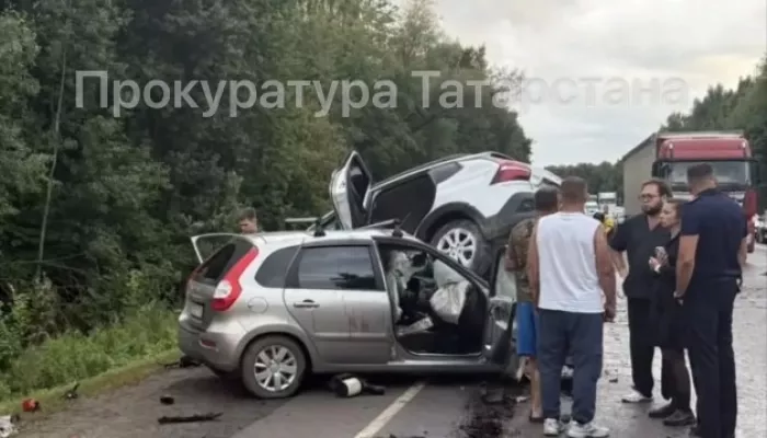 В Татарстане женщина и двое детей погибли в массовом ДТП. Фото