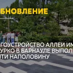 Аллею имени Анатолия Чепурко в Барнауле благоустроили уже на 44%