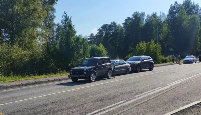 В Республике Алтай водитель устроил массовое ДТП, собрав паровозик из иномарок
