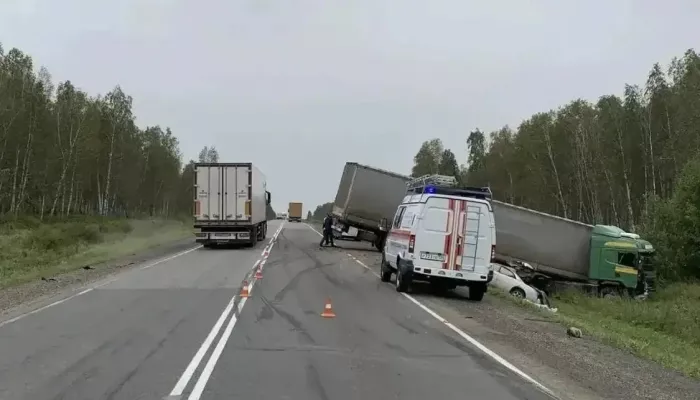 25-летний водитель и пассажирка погибли после столкновения с грузовиком. Фото