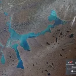 Космонавты показали, как выглядят живописные зеркала России со спутников