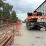 В Барнауле на ул. Деповской продолжается перекладка участка магистральной теплосети