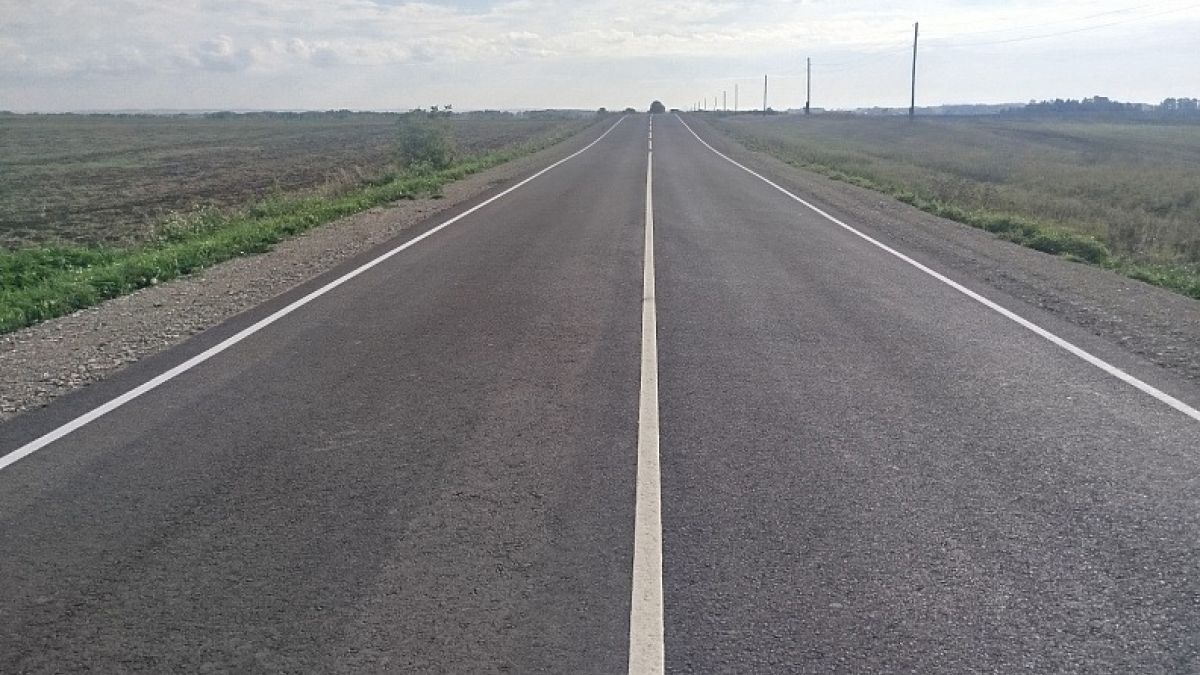 Отремонтированная дорога. Трасса