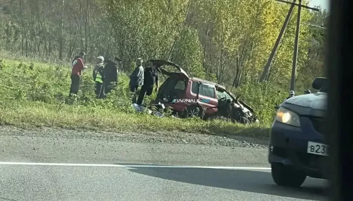Мужчина погиб, пожилая женщина пострадала в жестком ДТП под Барнаулом