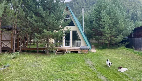Треугольный дом-шалаш с камином и мезонином продают в Горном Алтае. Фото