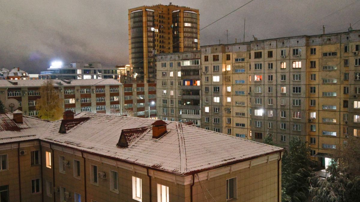 Первый снег в Барнауле. Октябрь 