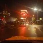 В Барнауле ночью произошло ДТП с полицейской машиной