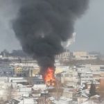 Дом загорелся 22 ноября в Барнауле