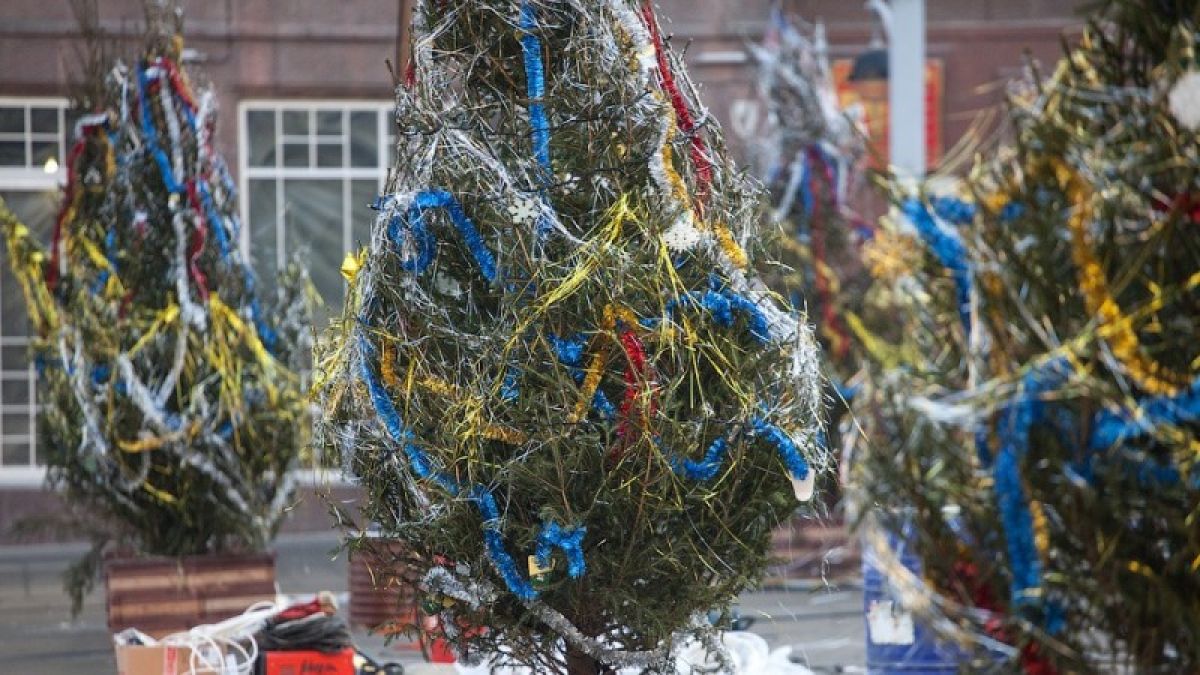 Составлен рейтинг самых ужасных новогодних елок и снежных городков страны
