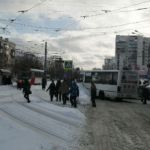 ДТП с автобусом заблокировало проезд в центре Барнаула