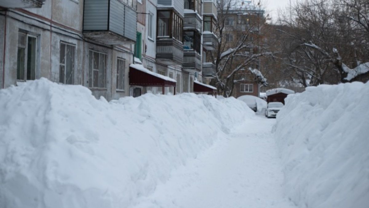 Вывозить снег из дворов Барнаула некуда, некому и дорого