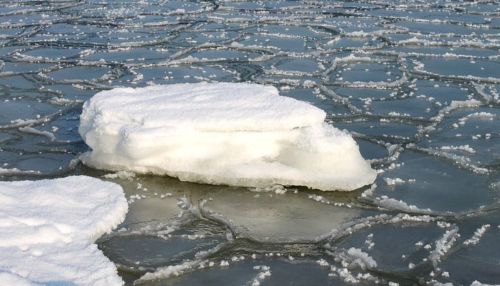 Женщина с двумя детьми прыгала по льдинам в Якутии