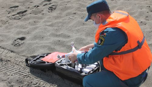 Спасатели пересчитали купальщиков на диких пляжах Барнаула с дрона